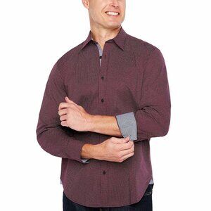 Society of Threads Long Sleeve Dots Button-Front Shirt-Big and Tall New With Tag